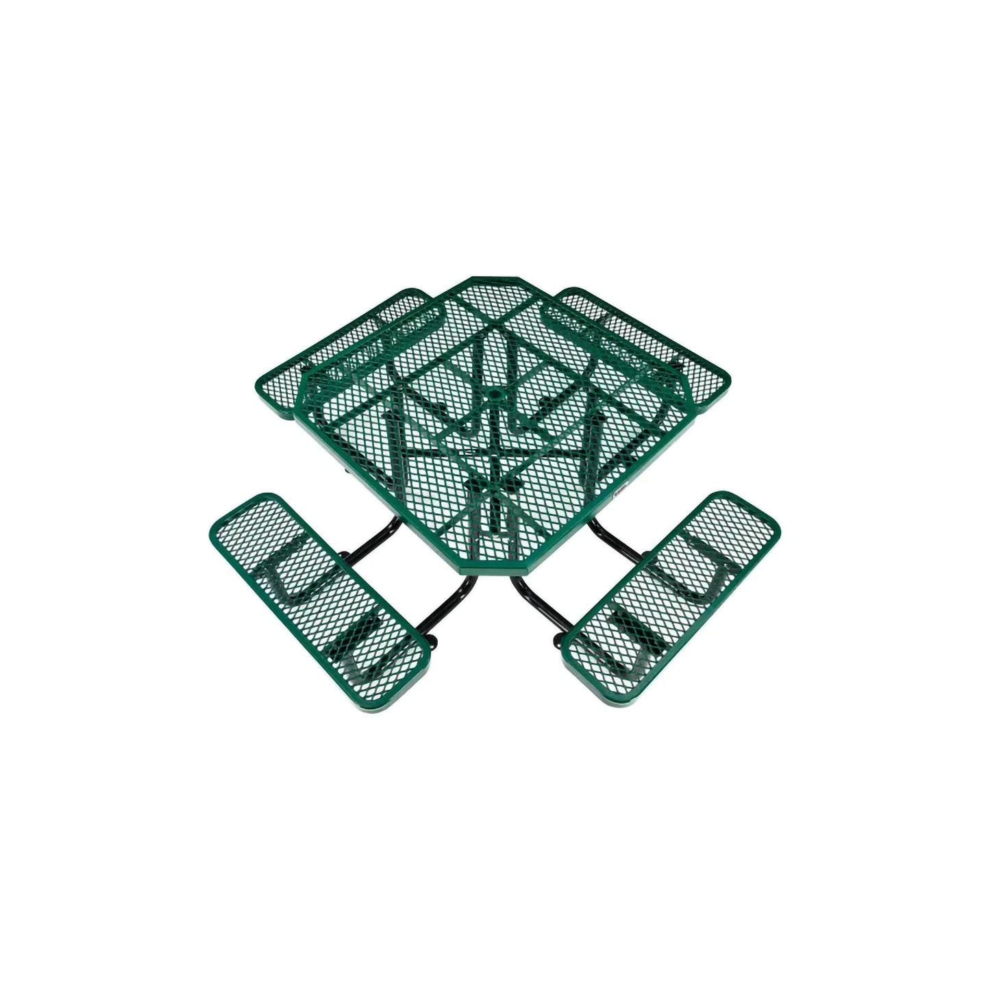 Global Industrial 46" Octagonal Picnic Table, Expanded Metal (GLB - 436982) - SchoolOutlet