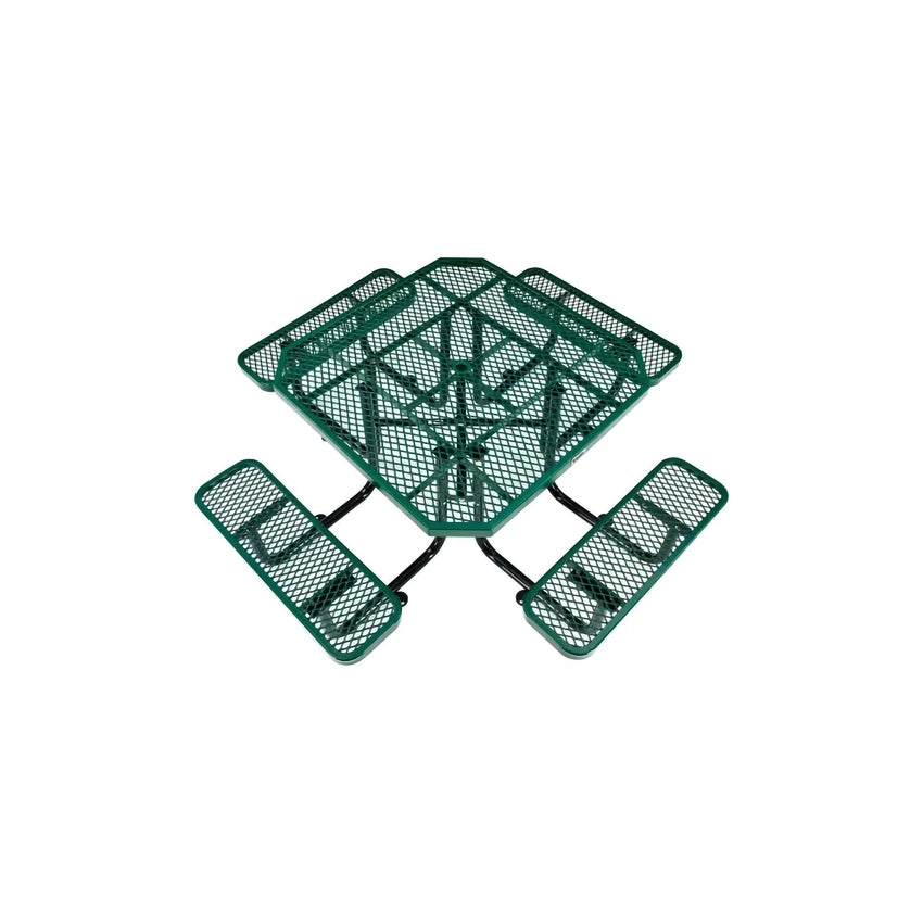 Global Industrial 46" Octagonal Picnic Table, Expanded Metal (GLB - 436982) - SchoolOutlet