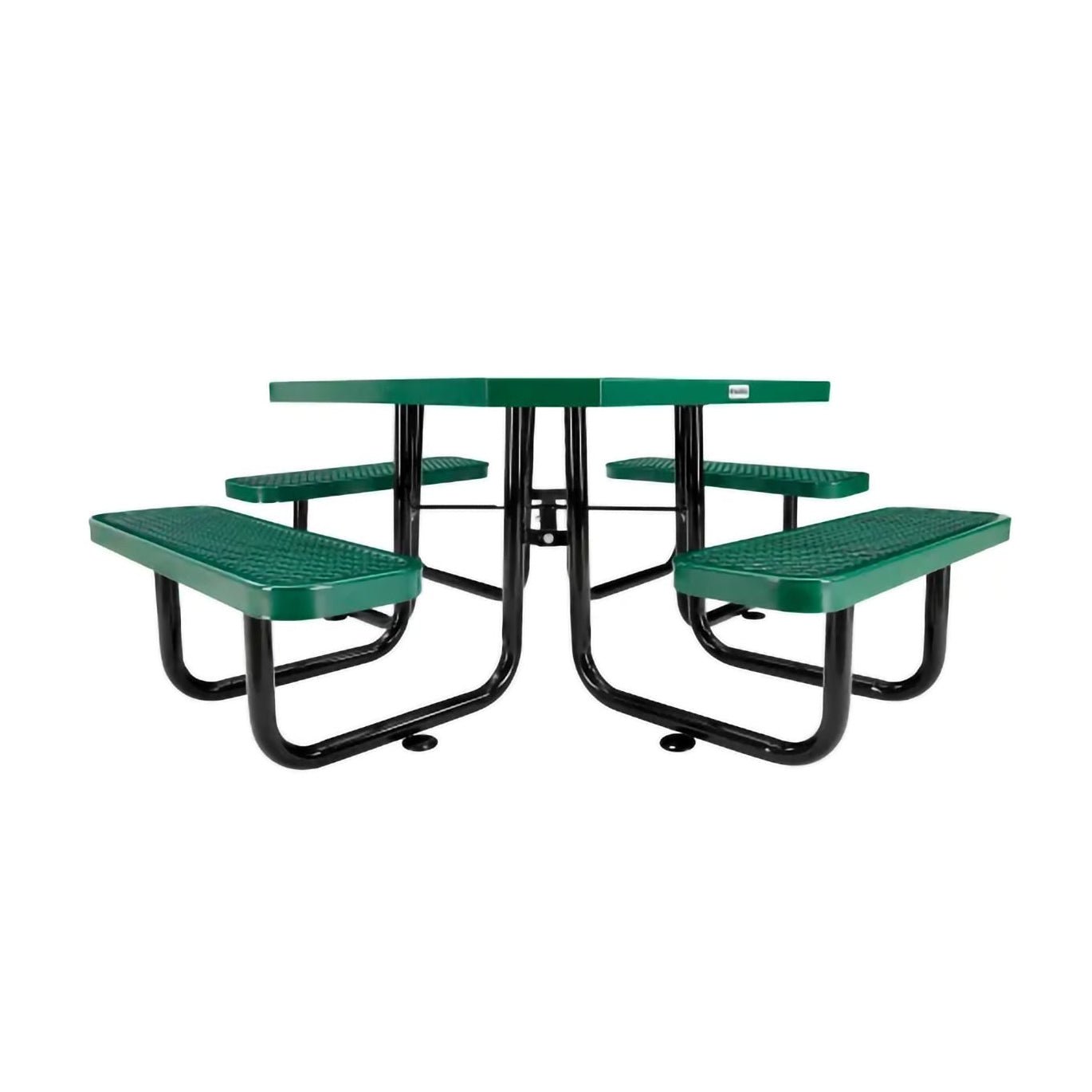 Global Industrial 46" Octagonal Picnic Table, Expanded Metal (GLB - 436982) - SchoolOutlet