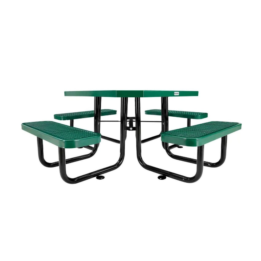 Global Industrial 46" Octagonal Picnic Table, Expanded Metal (GLB - 436982) - SchoolOutlet