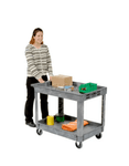 Global Industrial Utility Cart w/ 2 Shelves & 5