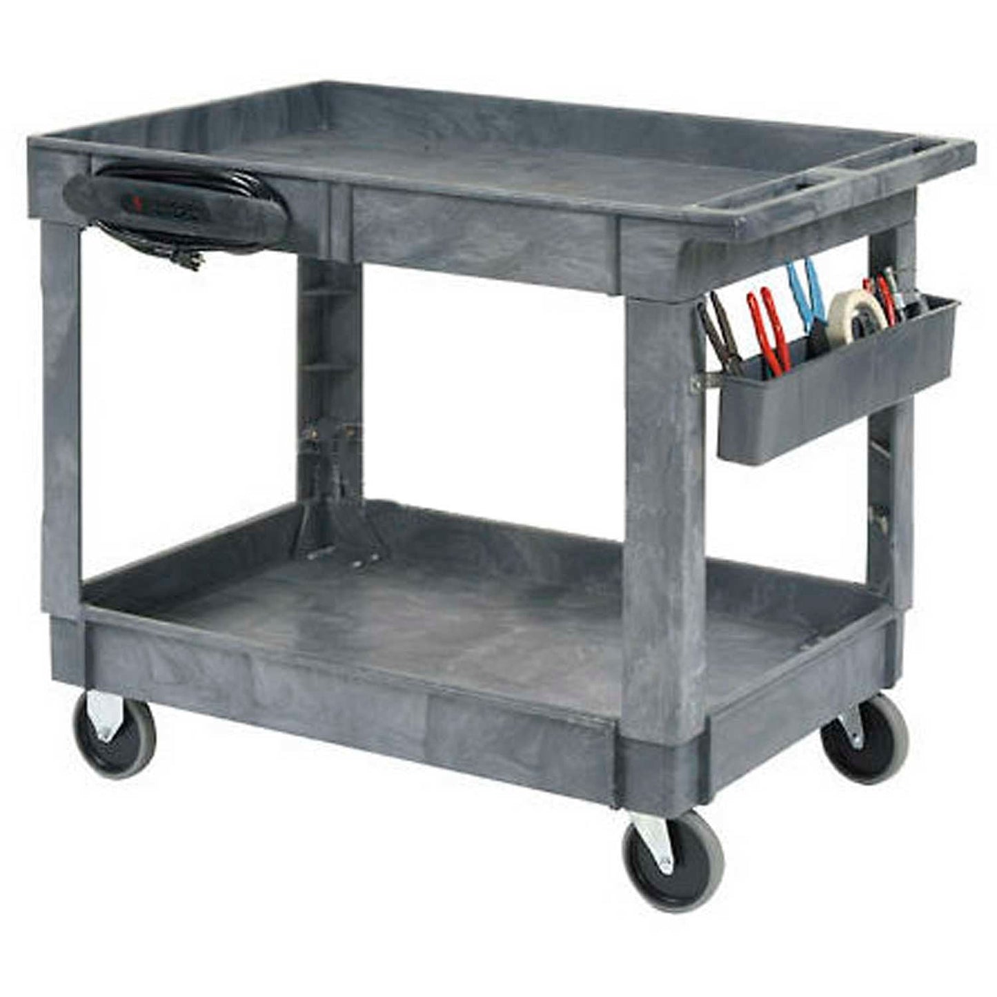 Global Industrial Utility Cart w/ 2 Shelves & 5" Casters, 500 lb. Capacity, 40"L x 26"W x 33"H (GLB - 498526) - SchoolOutlet