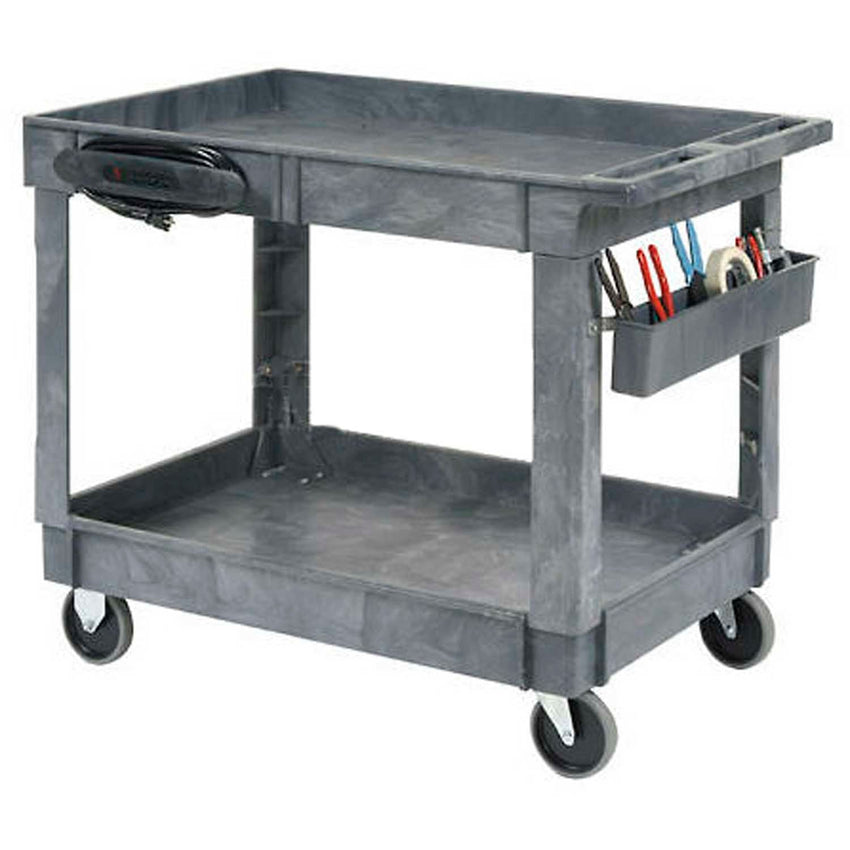 Global Industrial Utility Cart w/ 2 Shelves & 5" Casters, 500 lb. Capacity, 40"L x 26"W x 33"H (GLB - 498526) - SchoolOutlet