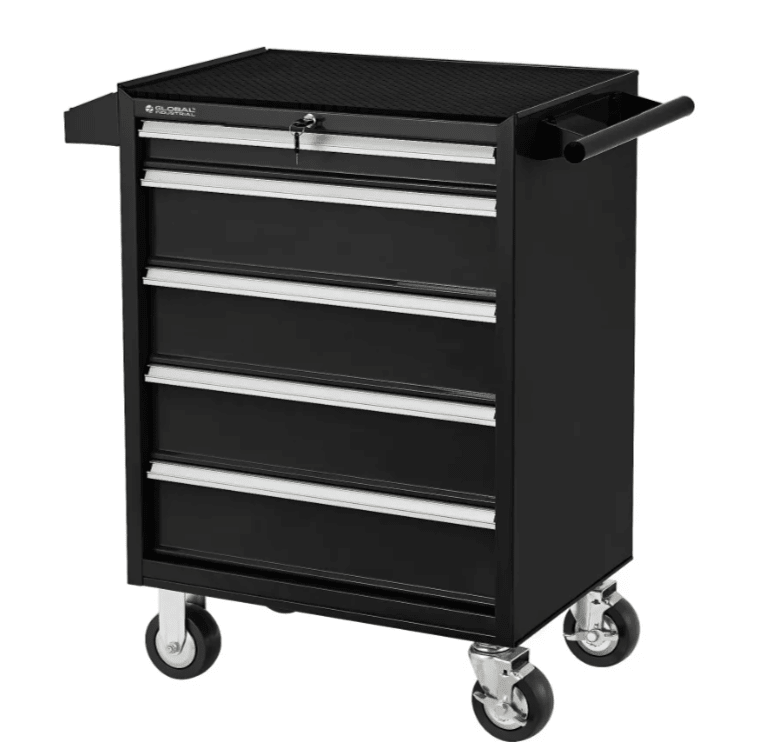 Global Industrial 5 Drawer Roller Tool Cabinet - 26 - 3/8"W x 18 - 1/8"D x 37 - 13/16"H (GLB - 535362) - SchoolOutlet