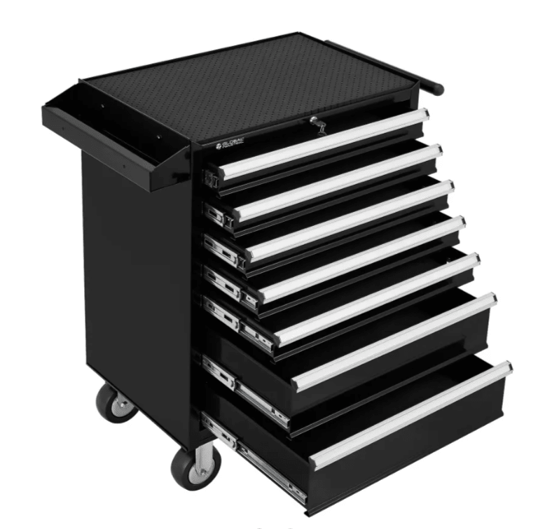 Global Industrial 7 Drawer Roller Tool Cabinet - 26 - 3/8"W x 18 - 1/8"D x 37 - 13/16"H (GLB - 535364) - SchoolOutlet