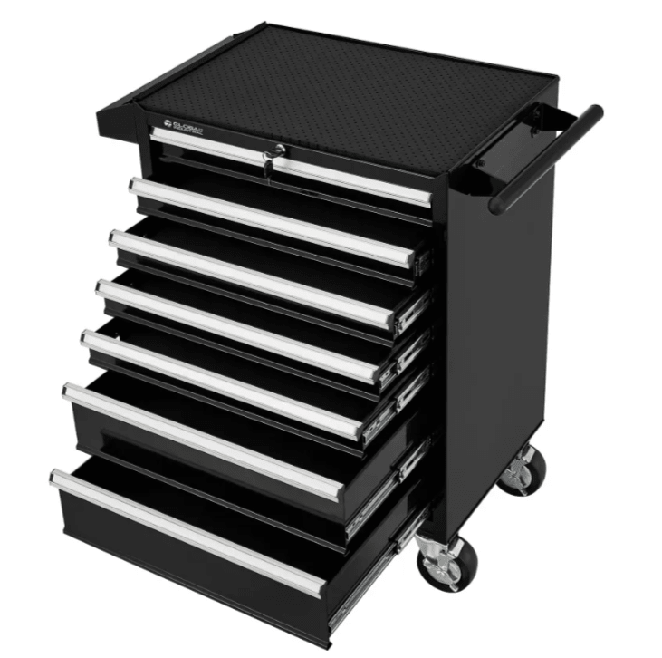 Global Industrial 7 Drawer Roller Tool Cabinet - 26 - 3/8"W x 18 - 1/8"D x 37 - 13/16"H (GLB - 535364) - SchoolOutlet