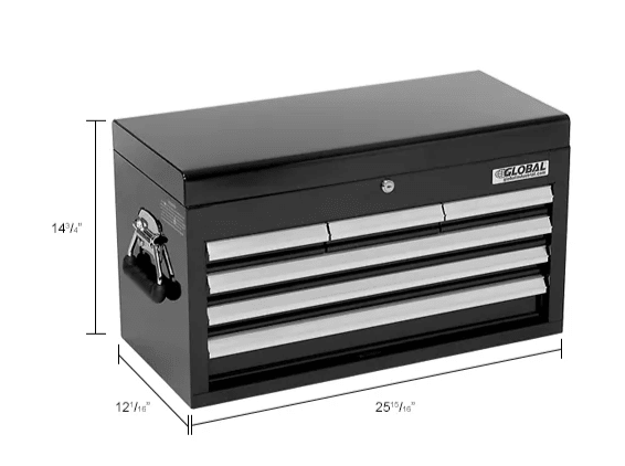 Global Industrial 6 Drawer Tool Chest - 25 - 15/16"W x 12 - 1/16"D x 14 - 3/4"H (GLB - 535366) - SchoolOutlet