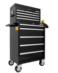 Global Industrial 11 Drawer Black Roller Tool Cabinet & Chest Combo - 26 - 3/8