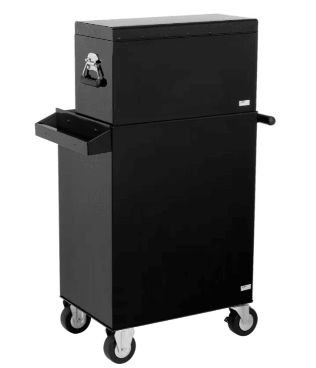 Global Industrial 11 Drawer Black Roller Tool Cabinet & Chest Combo - 26 - 3/8"W x 18 - 1/8"D x 52 - 9/16"H (GLB - 535490) - SchoolOutlet