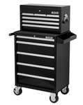 Global Industrial 11 Drawer Black Roller Tool Cabinet & Chest Combo - 26 - 3/8