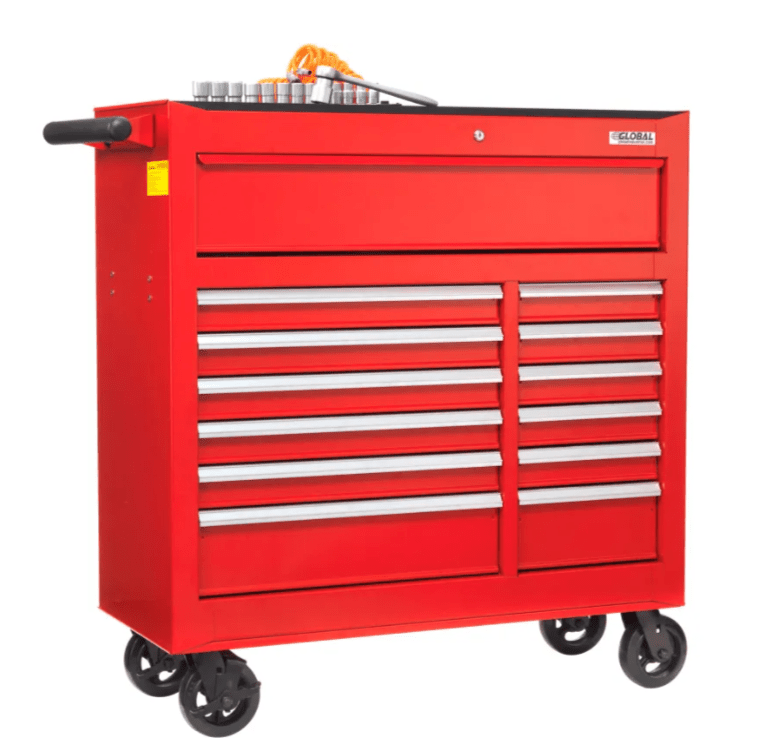 Global Industrial Roller Tool Cabinet, 13 Drawers, 42 - 3/8"W x 18"D x 38 - 5/8"H (GLB - 535653) - SchoolOutlet