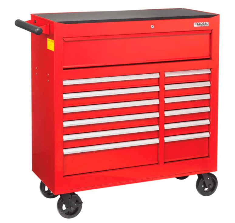 Global Industrial Roller Tool Cabinet, 13 Drawers, 42 - 3/8"W x 18"D x 38 - 5/8"H (GLB - 535653) - SchoolOutlet
