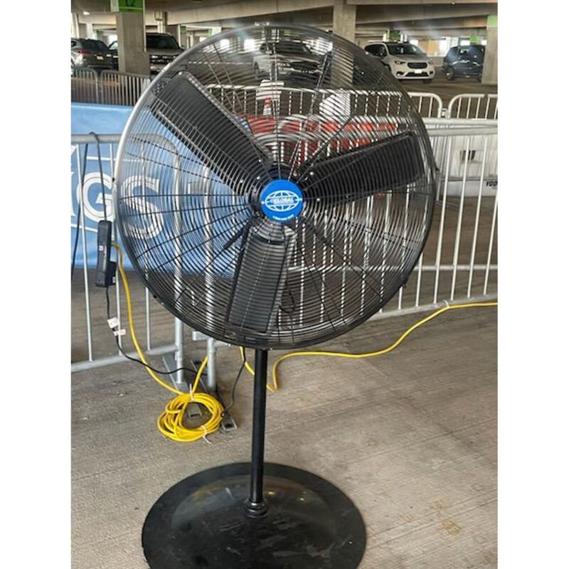 Global Industrial 30" Oscillating Pedestal Fan, 8,775 CFM, 1/3 HP, 1 Phase (GLB - 585280) - SchoolOutlet