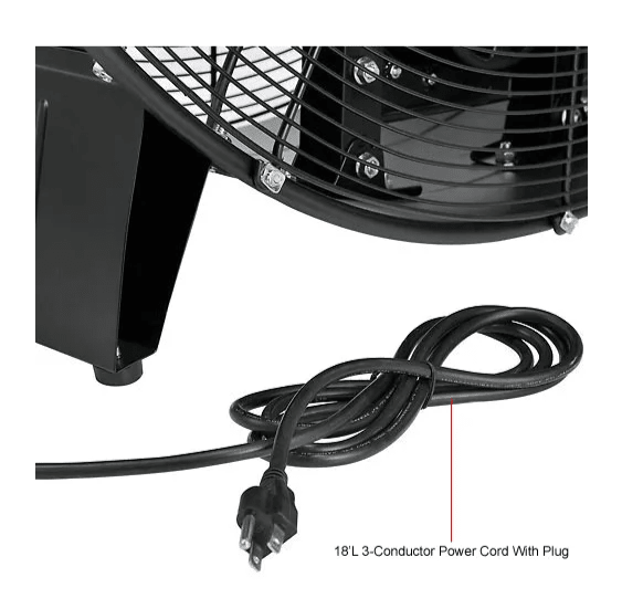 Global Industrial 42" Portable Drum Blower Fan, 17600 CFM, 1 HP, 1 Phase (GLB - 600554) - SchoolOutlet