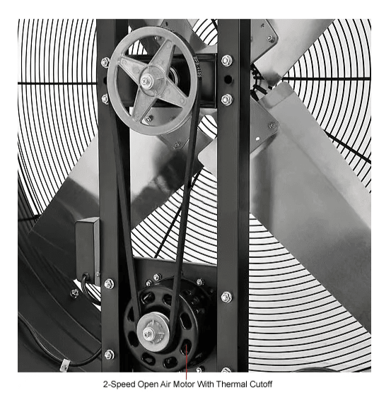 Global Industrial 42" Portable Drum Blower Fan, 17600 CFM, 1 HP, 1 Phase (GLB - 600554) - SchoolOutlet
