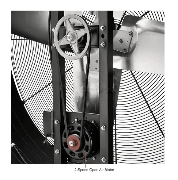 Global Industrial 48" Portable Drum Blower Fan, 19500 CFM, 1 - 1/2 HP, 1 Phase (GLB - 600555) - SchoolOutlet