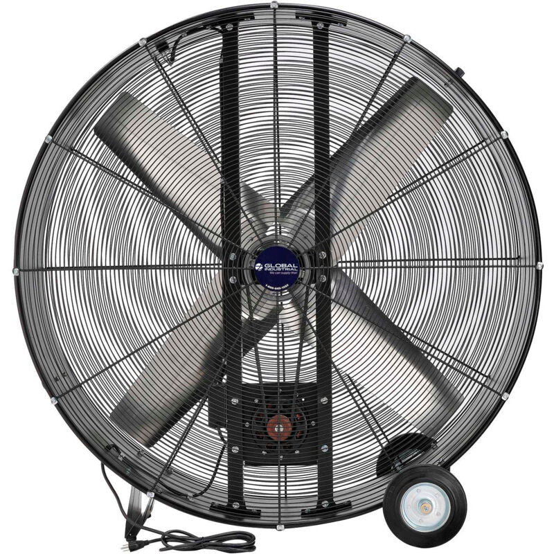 Global Industrial 48" Portable Drum Blower Fan, 19500 CFM, 1 - 1/2 HP, 1 Phase (GLB - 600555) - SchoolOutlet