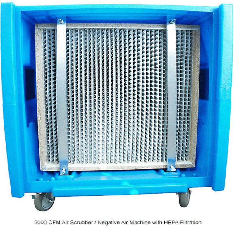 Global Industrial Commercial Air Scrubber & Negative Air Machine w/HEPA Filter, 2000 CFM, 115V (GLB - 604216) - SchoolOutlet