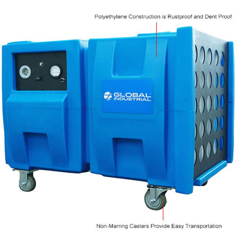 Global Industrial Commercial Air Scrubber & Negative Air Machine w/HEPA Filter, 2000 CFM, 115V (GLB - 604216) - SchoolOutlet