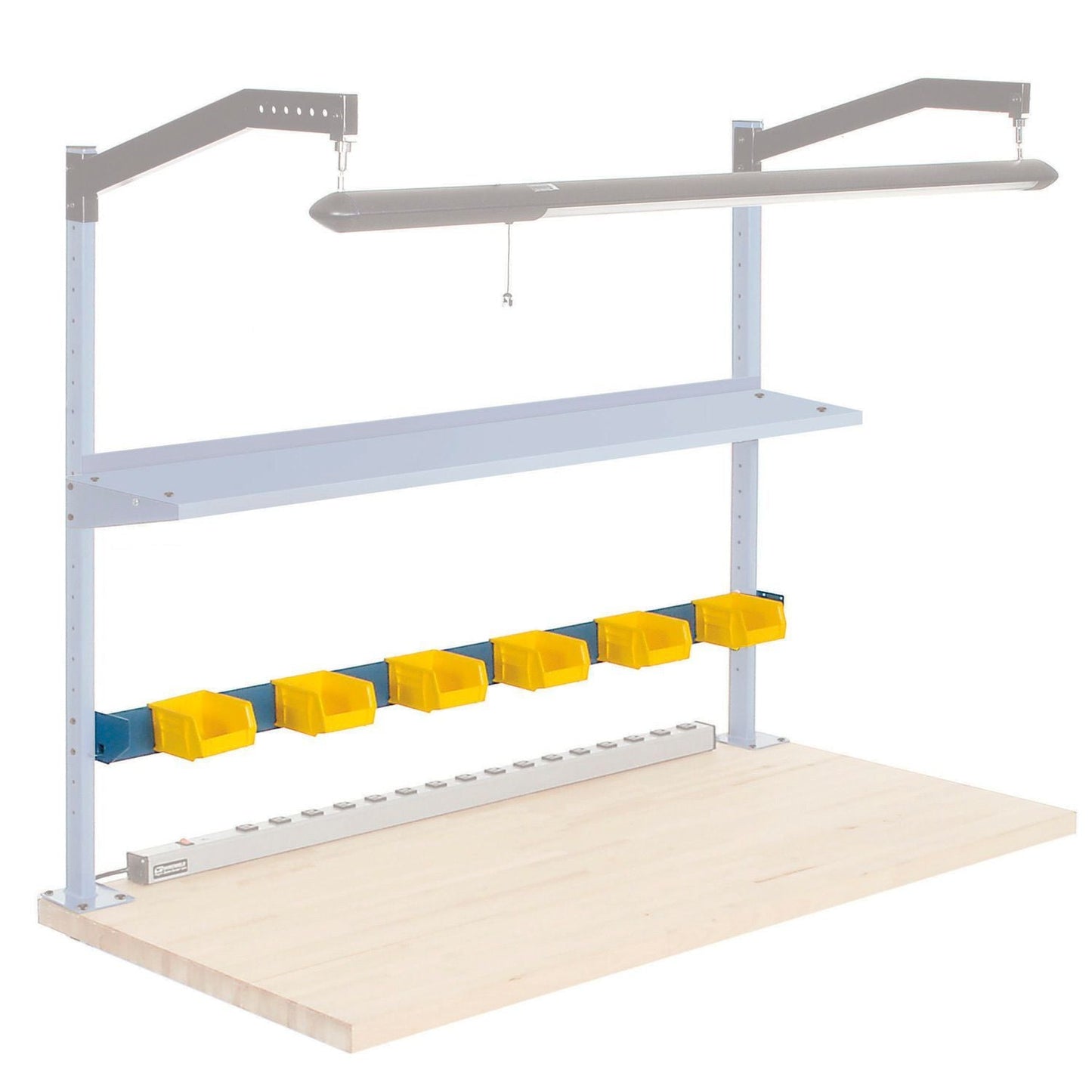 Global Industrial 48"W Bin Rail - Blue (GLB - 606941) - SchoolOutlet