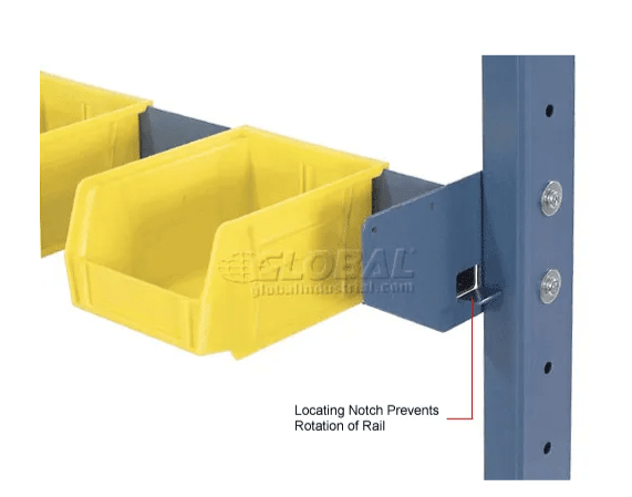 Global Industrial 48"W Bin Rail - Blue (GLB - 606941) - SchoolOutlet