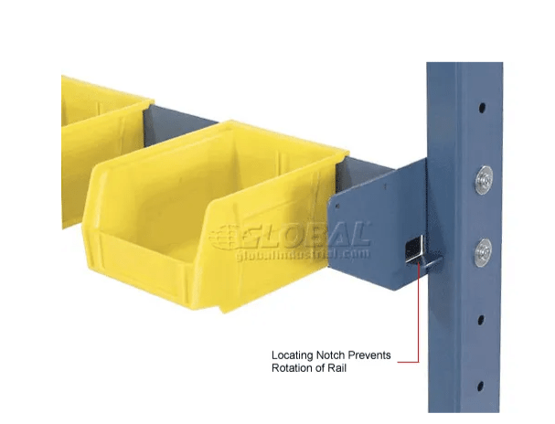 Global Industrial 72"W Bin Rail - Blue (GLB - 606943) - SchoolOutlet