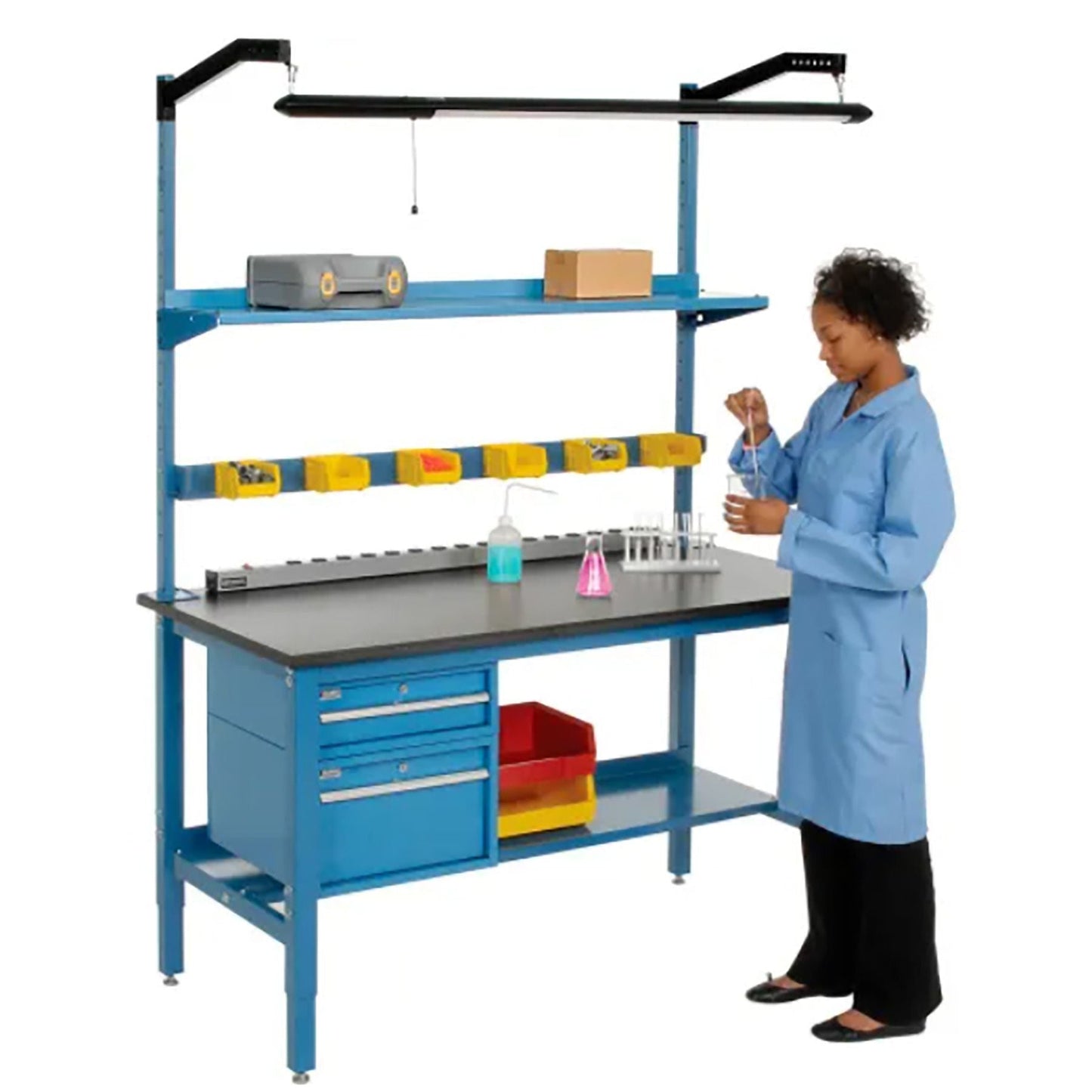 Global Industrial Steel Lower Shelf, 60"W x 14"D, Blue (GLB - 606950) - SchoolOutlet