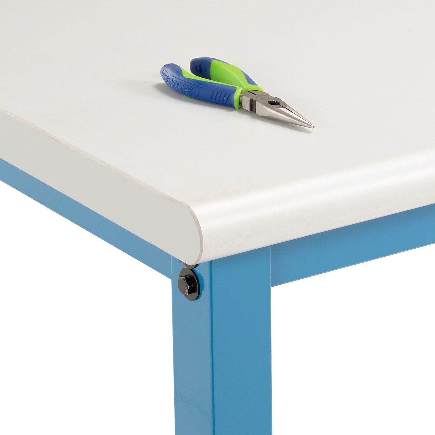 Global Industrial 60"W x 30"D Adjustable Height Workbench Square Tube Leg, Laminate Safety Edge Blue (GLB - 607000BL) - SchoolOutlet