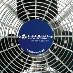 Global Industrial 24" Oscillating Wall Mount Fan, 3 Speed, 7525 CFM, 1/4 HP, 1 Phase (GLB-607050)