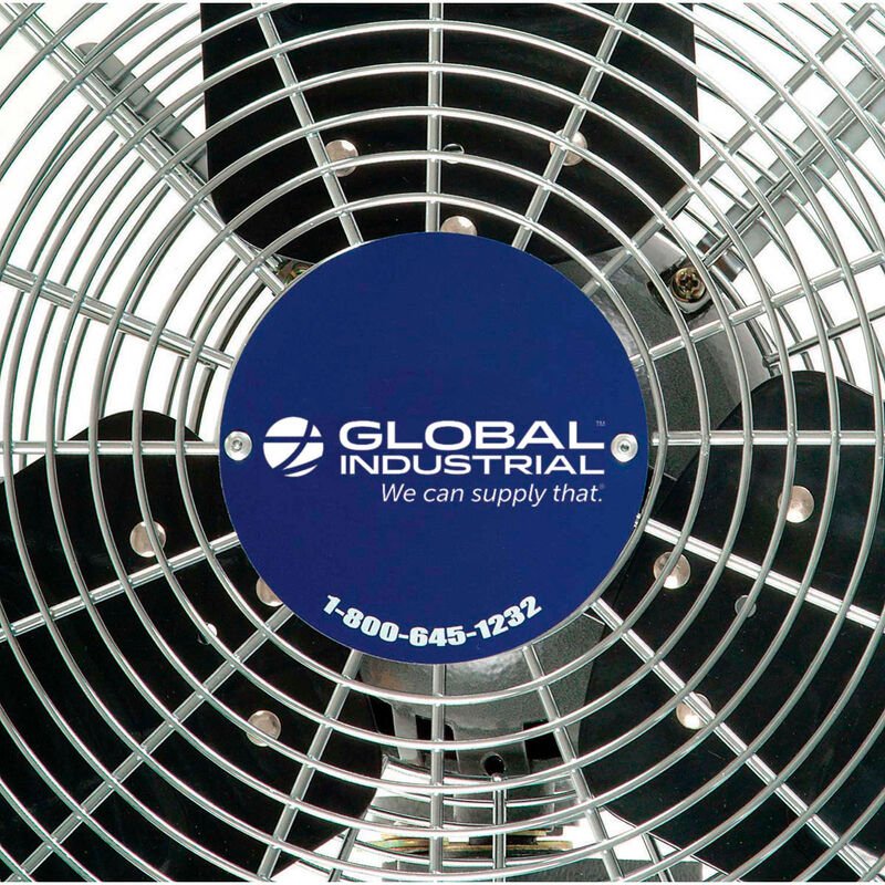 Global Industrial 24" Oscillating Wall Mount Fan, 3 Speed, 7525 CFM, 1/4 HP, 1 Phase (GLB - 607050) - SchoolOutlet