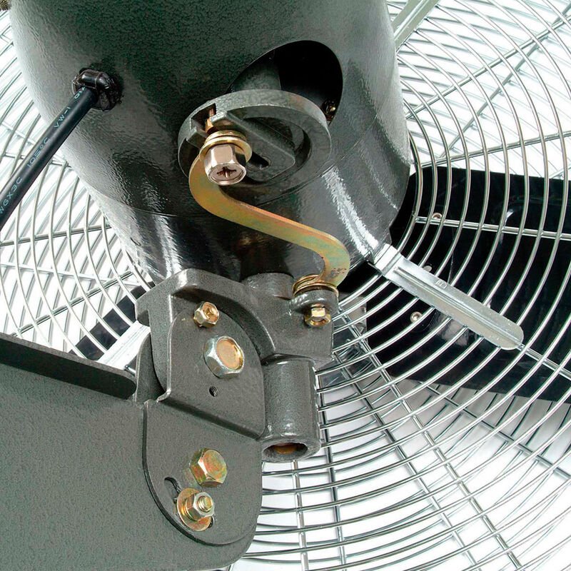 Global Industrial 24" Oscillating Wall Mount Fan, 3 Speed, 7525 CFM, 1/4 HP, 1 Phase (GLB - 607050) - SchoolOutlet