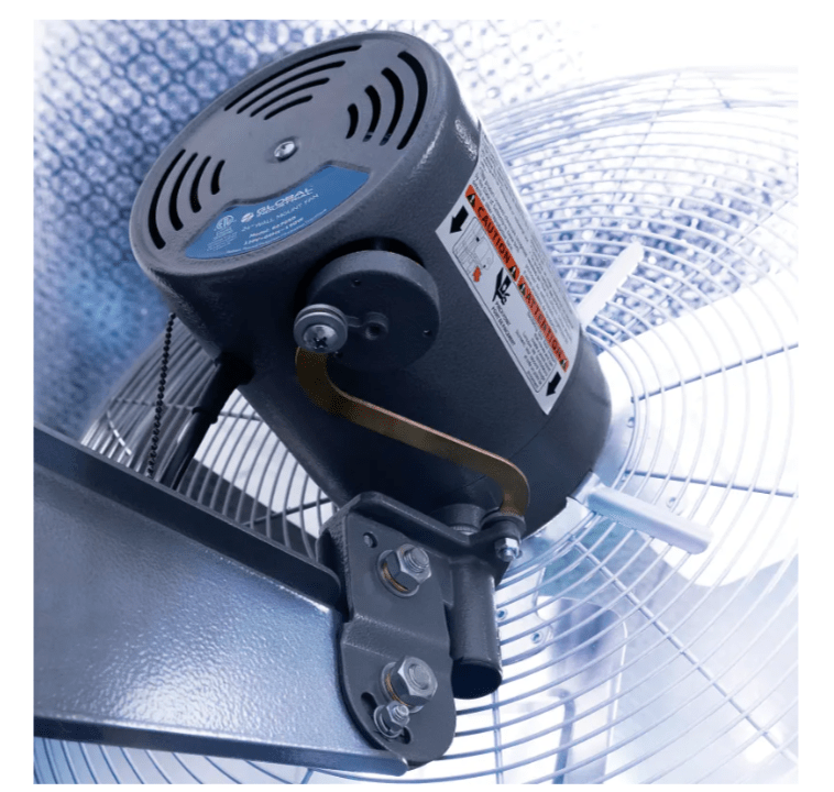 Global Industrial 30" Oscillating Wall Mount Fan, 3 Speed, 8775 CFM, 1/3 HP, 1 Phase (GLB - 607051) - SchoolOutlet