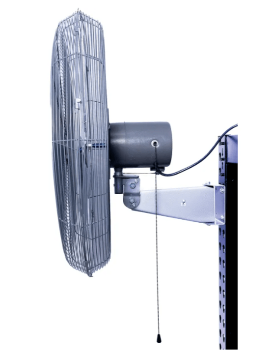 Global Industrial 30" Oscillating Wall Mount Fan, 3 Speed, 8775 CFM, 1/3 HP, 1 Phase (GLB - 607051) - SchoolOutlet
