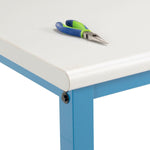 Global Industrial 48 x 30 Adjustable Height Workbench Square Tube Leg - ESD Safety Edge - Blue (GLB - 607263BL) - SchoolOutlet