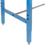 Global Industrial 72 x 30 Adjustable Height Workbench Square Tube Leg - ESD Safety Edge - Blue (GLB - 607267BL) - SchoolOutlet