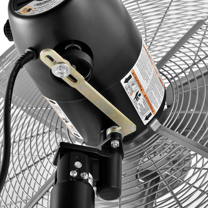 Global Industrial 30" Deluxe Oscillating Pedestal Fan, 3 Speed, 10,000 CFM, 320W, 1/2 HP (GLB - 652299) - SchoolOutlet