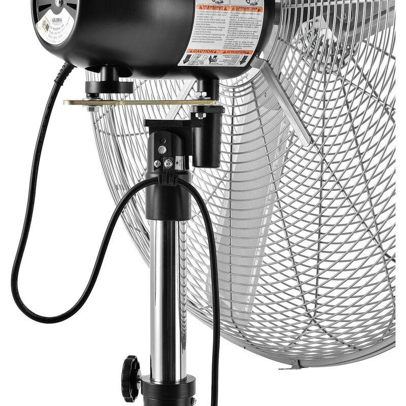 Global Industrial 30" Deluxe Oscillating Pedestal Fan, 3 Speed, 10,000 CFM, 320W, 1/2 HP (GLB - 652299) - SchoolOutlet