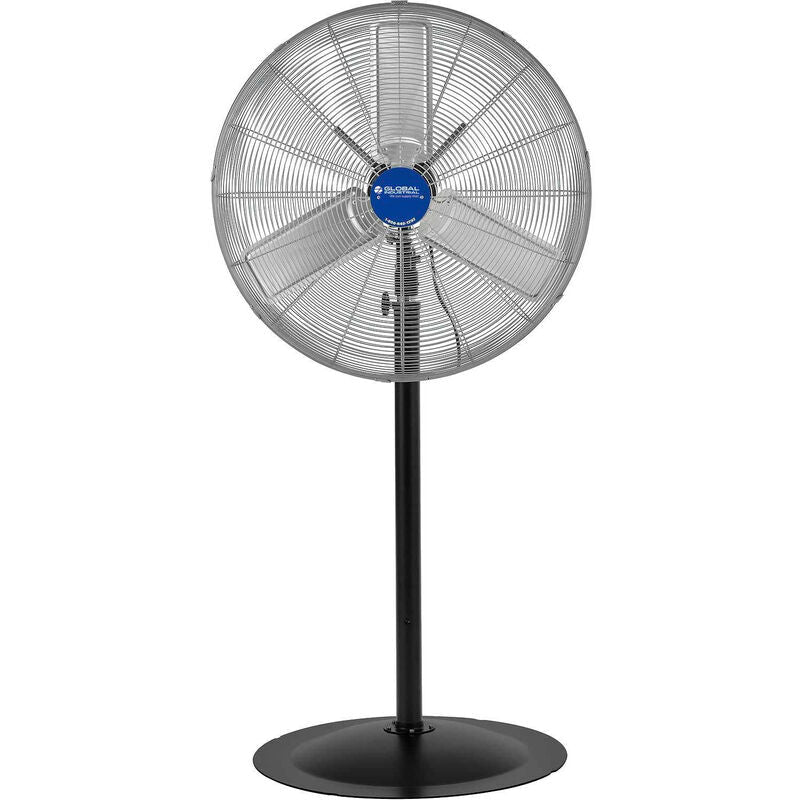 Global Industrial 30" Deluxe Oscillating Pedestal Fan, 3 Speed, 10,000 CFM, 320W, 1/2 HP (GLB - 652299) - SchoolOutlet