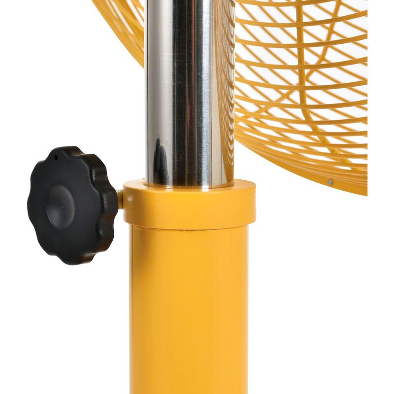 Global Industrial 30" Deluxe Oscillating Pedestal Fan, 3 Speed, 10000 CFM, 320W, 1/2HP, Yellow (GLB - 652299Y) - SchoolOutlet