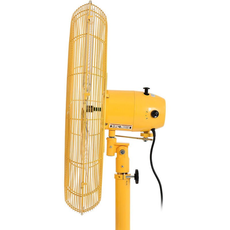 Global Industrial 30" Deluxe Oscillating Pedestal Fan, 3 Speed, 10000 CFM, 320W, 1/2HP, Yellow (GLB - 652299Y) - SchoolOutlet