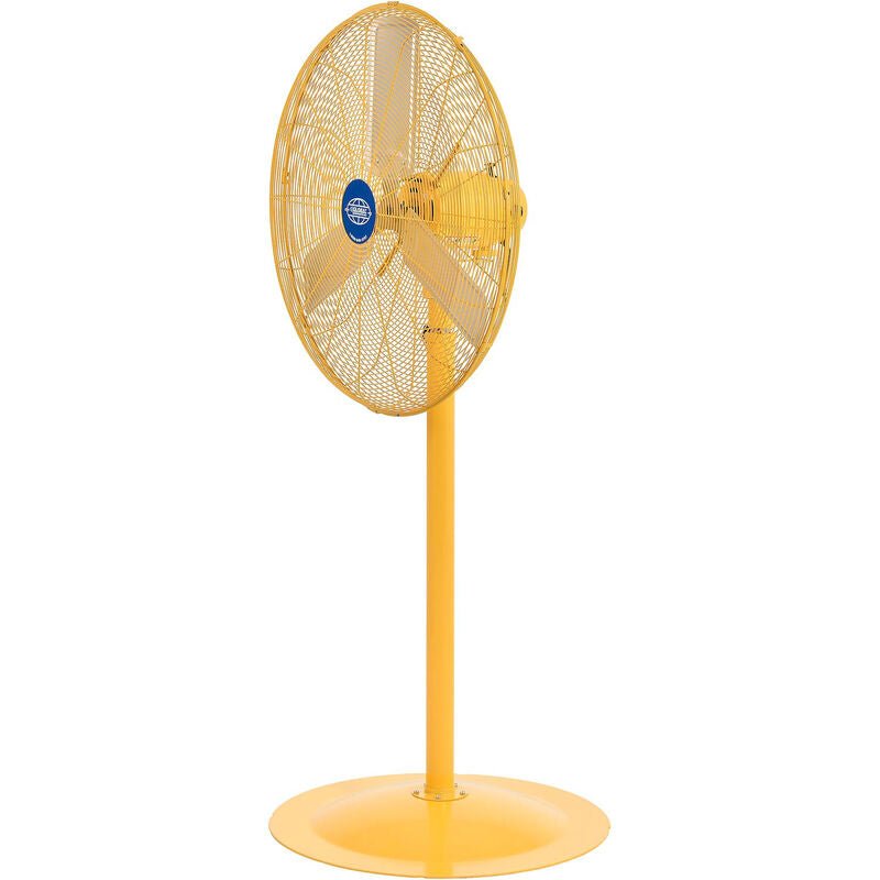 Global Industrial 30" Deluxe Oscillating Pedestal Fan, 3 Speed, 10000 CFM, 320W, 1/2HP, Yellow (GLB - 652299Y) - SchoolOutlet