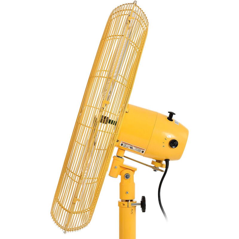 Global Industrial 30" Deluxe Oscillating Pedestal Fan, 3 Speed, 10000 CFM, 320W, 1/2HP, Yellow (GLB - 652299Y) - SchoolOutlet