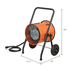 Global Industrial Portable Salamander Heater W/ Adjustable Thermostat, 240V, 1 Phase, 10000W (GLB - 653558) - SchoolOutlet