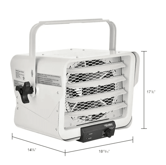 Global Industrial Unit Heater, Horizontal Downflow, Multi - Watt, 1881 - 5000W, 208/240V (GLB - 653577) - SchoolOutlet