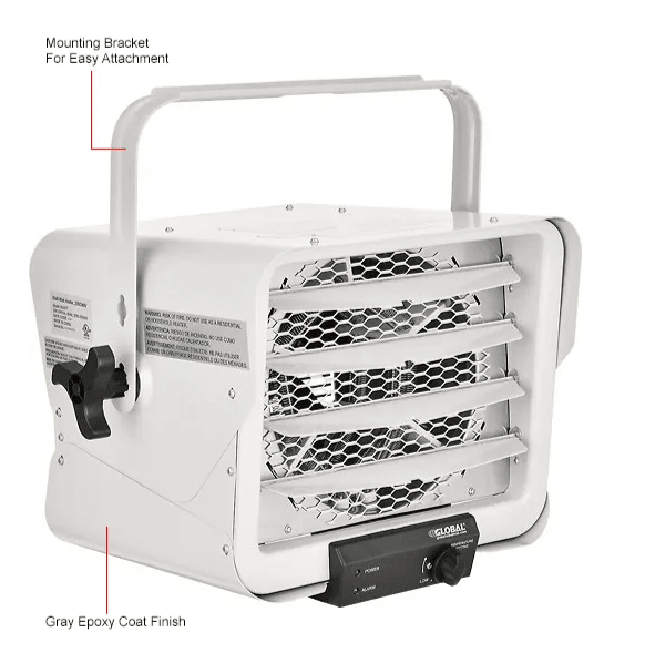 Global Industrial Unit Heater, Horizontal Downflow, Multi - Watt, 1881 - 5000W, 208/240V (GLB - 653577) - SchoolOutlet