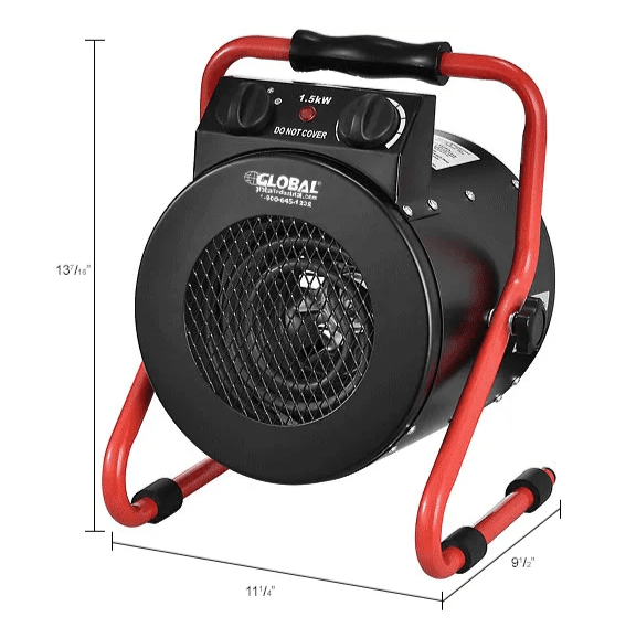 Global Industrial Portable Electric Space Heater, 120V, 1500W (GLB - 653579) - SchoolOutlet