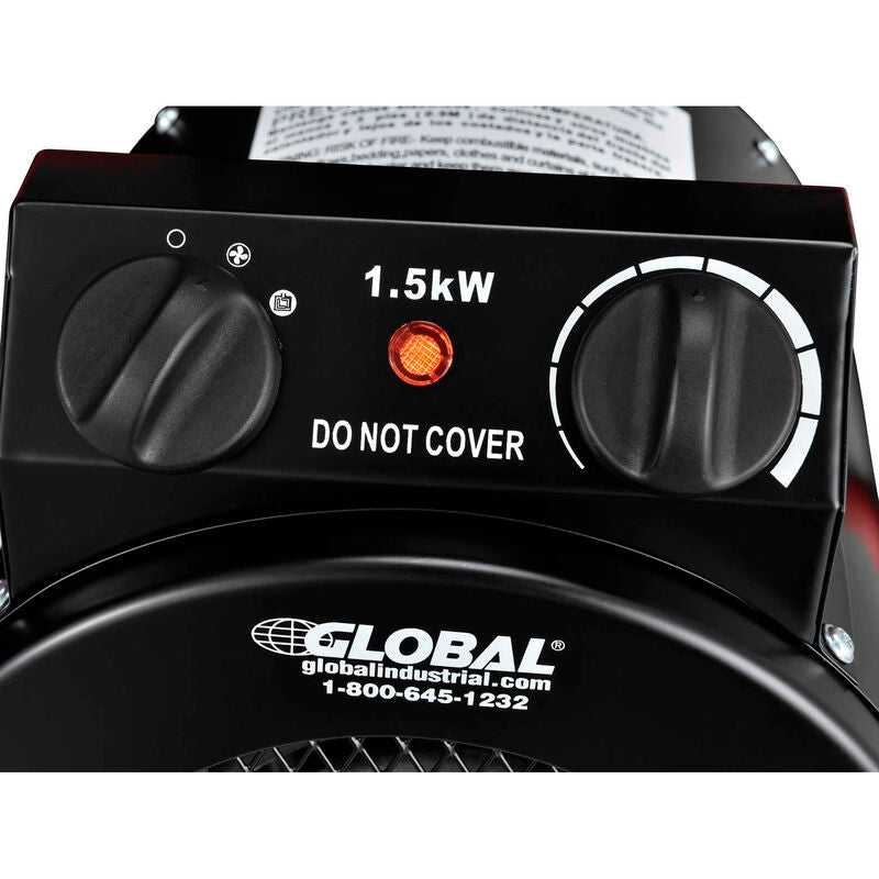 Global Industrial Portable Electric Space Heater, 120V, 1500W (GLB - 653579) - SchoolOutlet