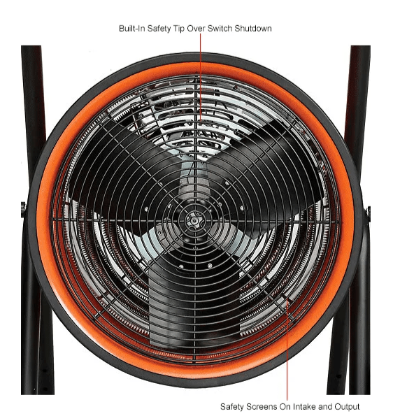 Global Industrial Portable Salamander Heater W/ Adjustable Thermostat, 240V, 3 Phase, 15000W (GLB - 653671) - SchoolOutlet