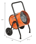 Global Industrial Portable Salamander Heater W/ Adjustable Thermostat, 240V, 3 Phase, 15000W (GLB - 653671) - SchoolOutlet
