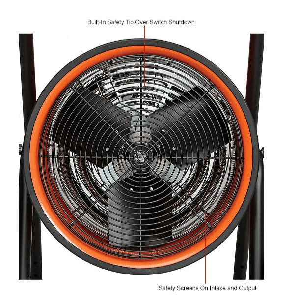 Global Industrial Portable Salamander Heater W/ Adjustable Thermostat, 480V, 3 Phase, 15000W (GLB - 653672) - SchoolOutlet